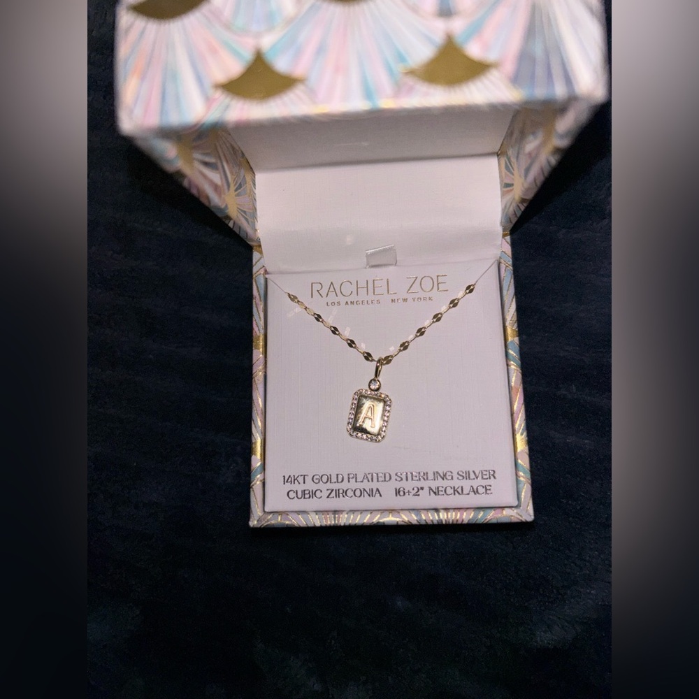 Rachel Zoe Gold Necklace Dainty Chain Pendant